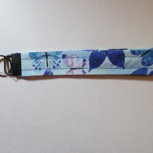 Blue Butterfly Wristlet Strap Keychain #19112026